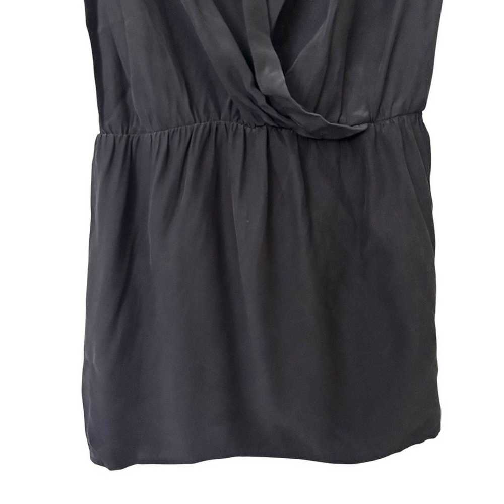 AMANDA UPRICHARD Venus Wrap Silk Mini Dress Black… - image 6