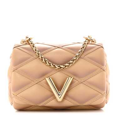 LOUIS VUITTON Lambskin Malletage Pico GO-14 Beige… - image 1