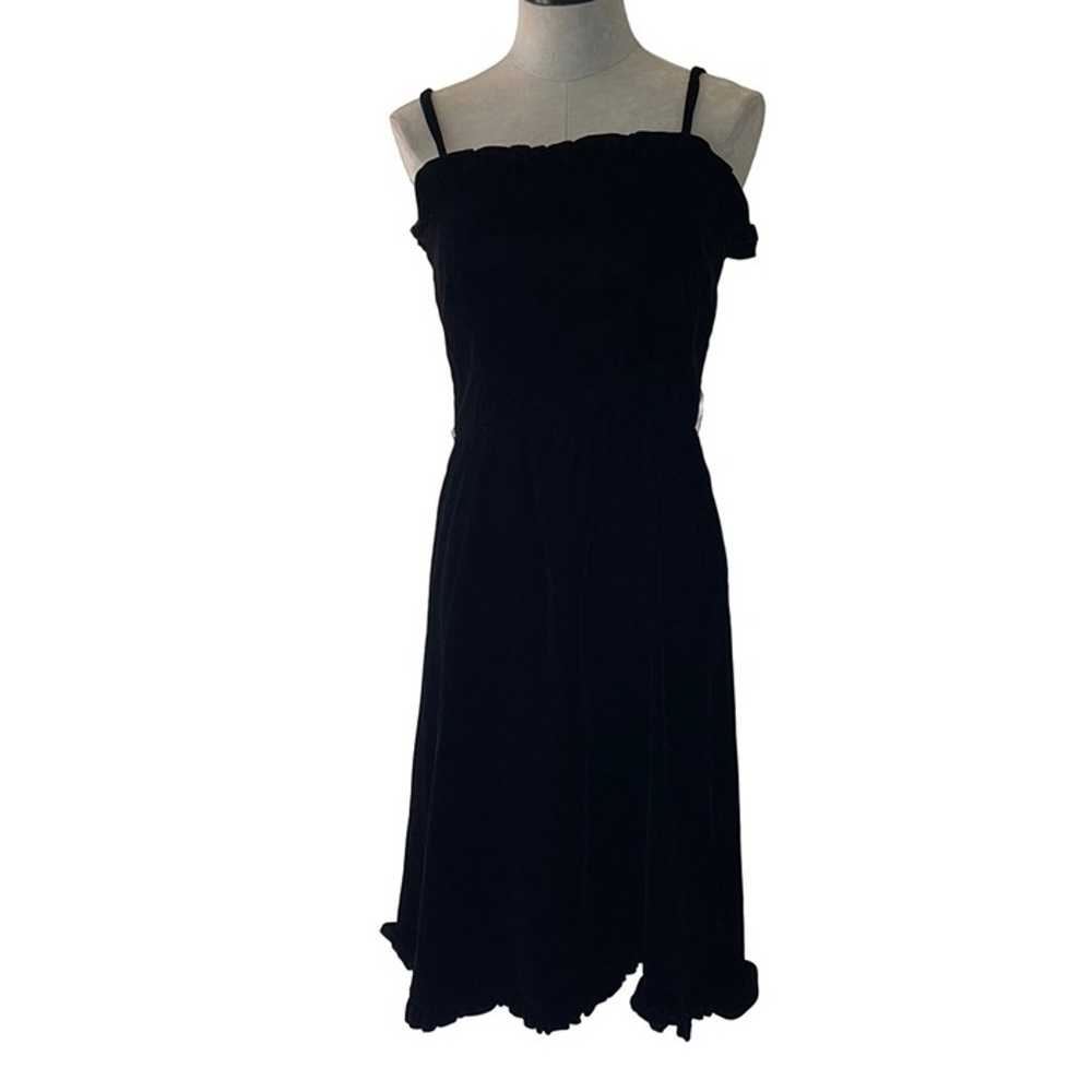 Kappi Vintage Cocktail Dress Size Small Black Vel… - image 1