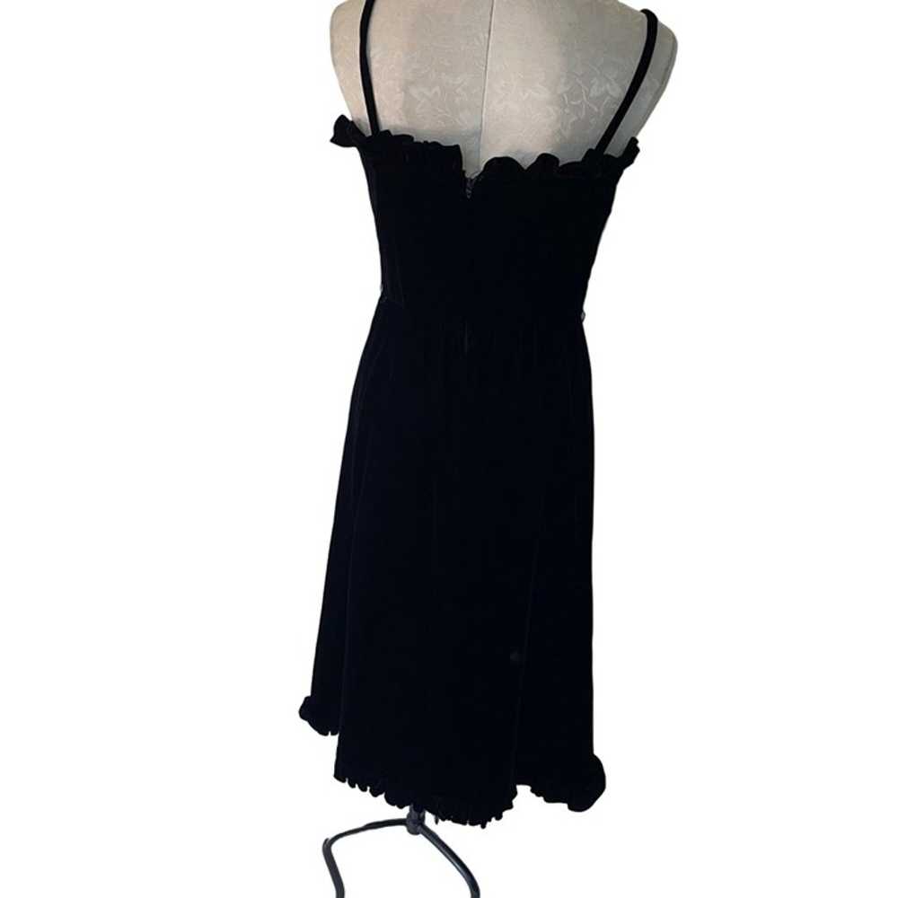 Kappi Vintage Cocktail Dress Size Small Black Vel… - image 4