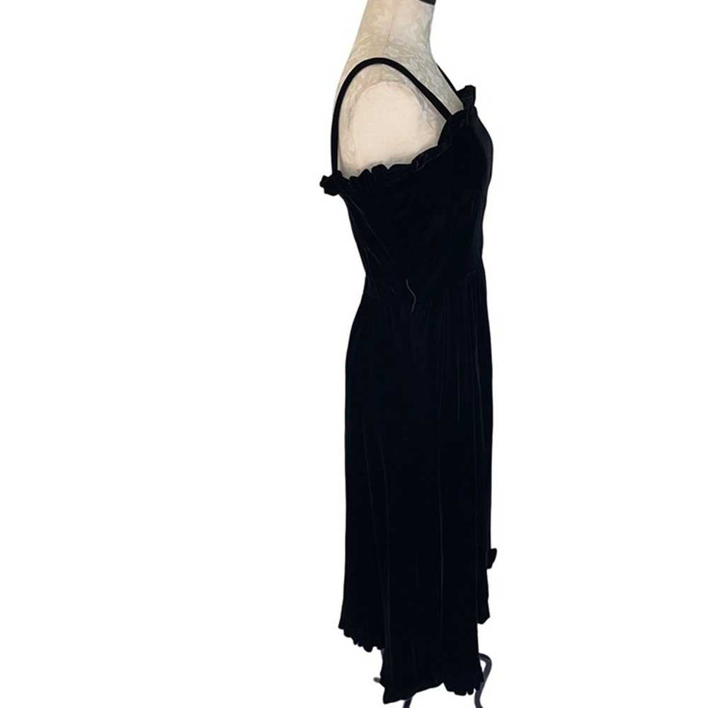 Kappi Vintage Cocktail Dress Size Small Black Vel… - image 7