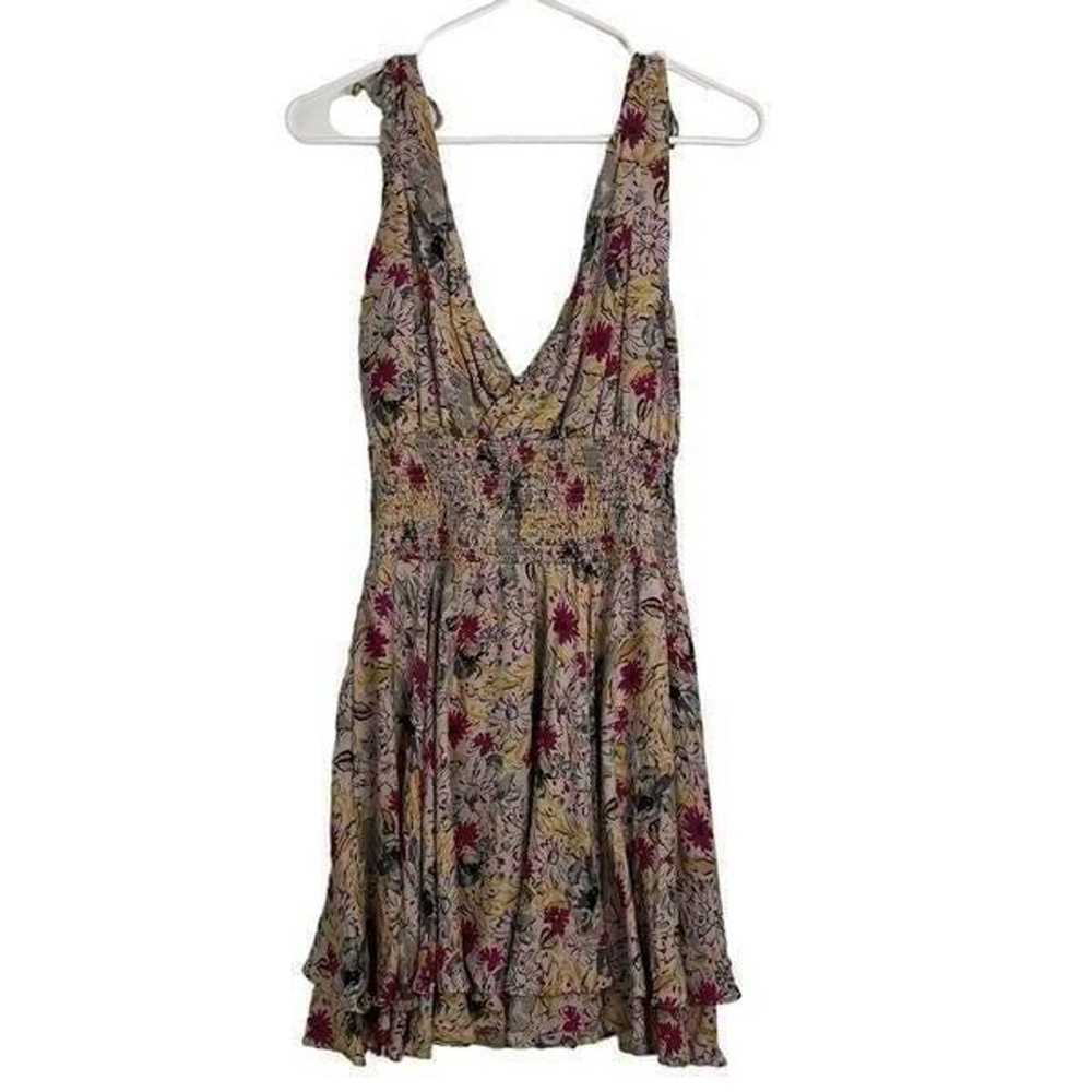 Parker Floral Cinched Waist Dress Size M - image 3