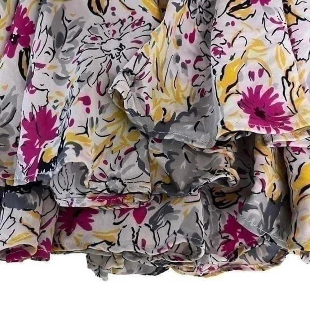 Parker Floral Cinched Waist Dress Size M - image 4