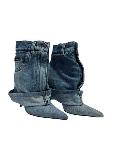 DOLCE&GABBANA/Heels/EU 38/Denim/BLU/DENIM BOOT/HEE