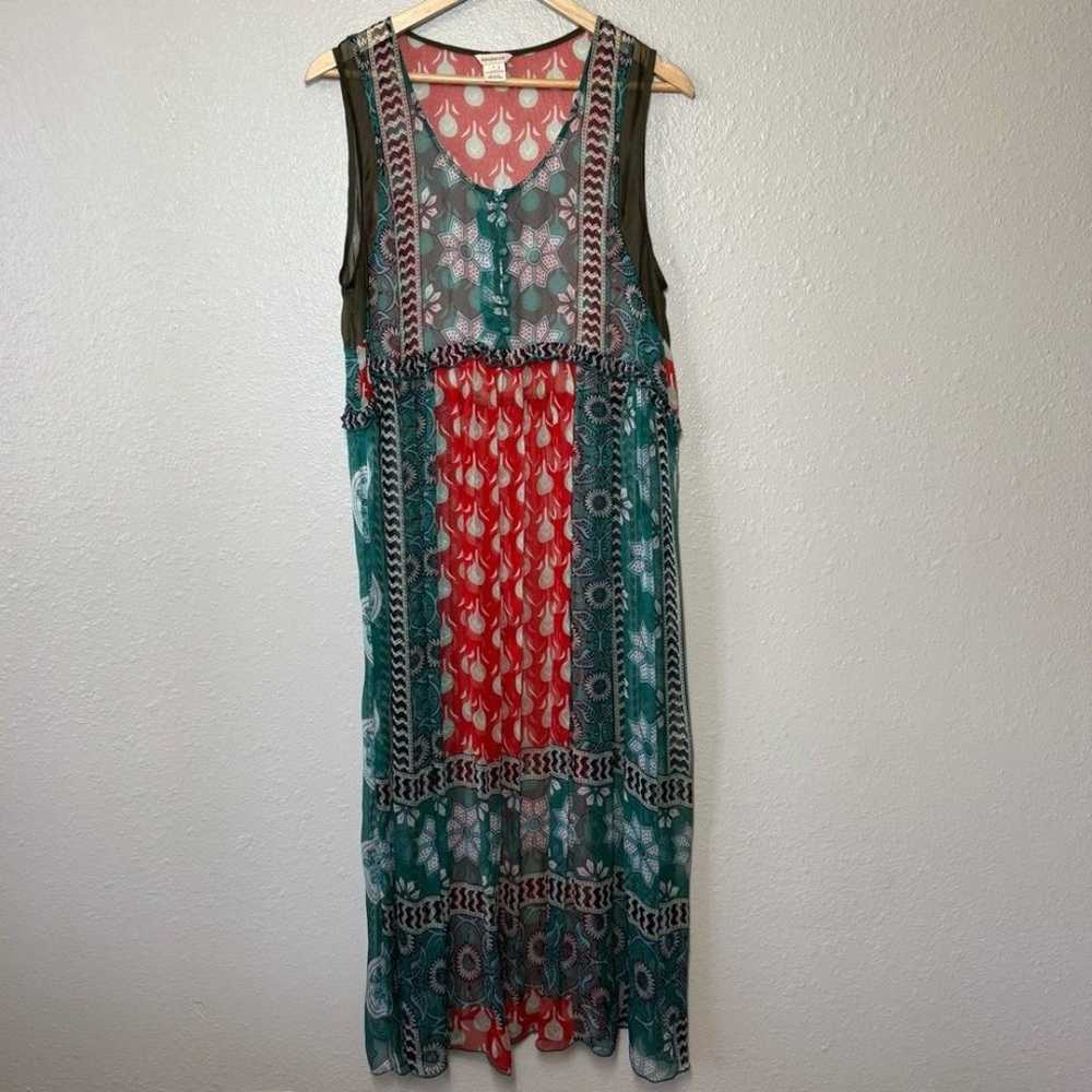 Sundance Women’s 100% Silk Sheer Bohemian Midi Ta… - image 1