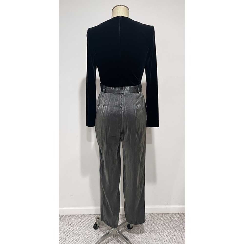 D.J. Summers Vintage 80s Black & Metallic Silver … - image 2