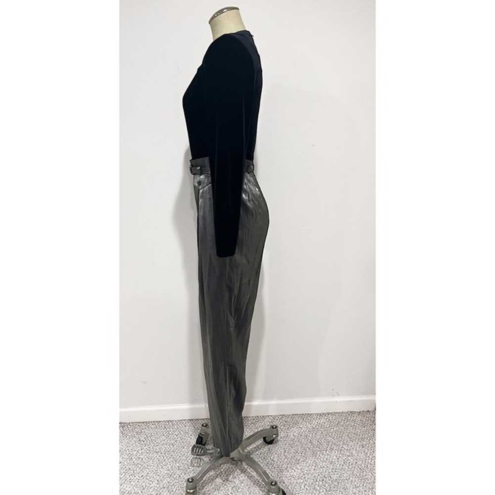 D.J. Summers Vintage 80s Black & Metallic Silver … - image 3