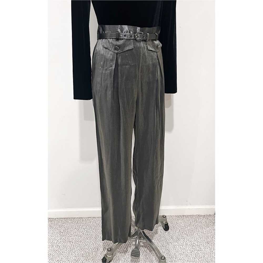 D.J. Summers Vintage 80s Black & Metallic Silver … - image 6