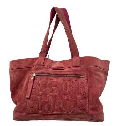 SEE BY CHLOE/Hand Bag/Suede/RED/BRANDING ON FRONT