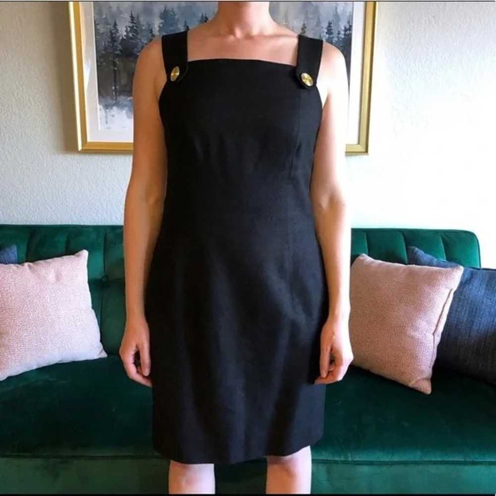 Vintage Carlisle Classic Black Silk Sleeveless Mi… - image 1