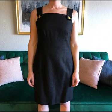 Vintage Carlisle Classic Black Silk Sleeveless Mi… - image 1