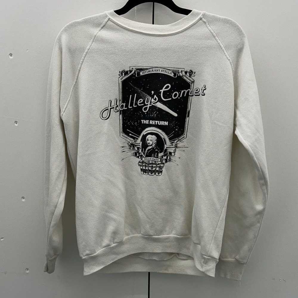 Vintage Cream vintage Halley's Comet crewneck swe… - image 1