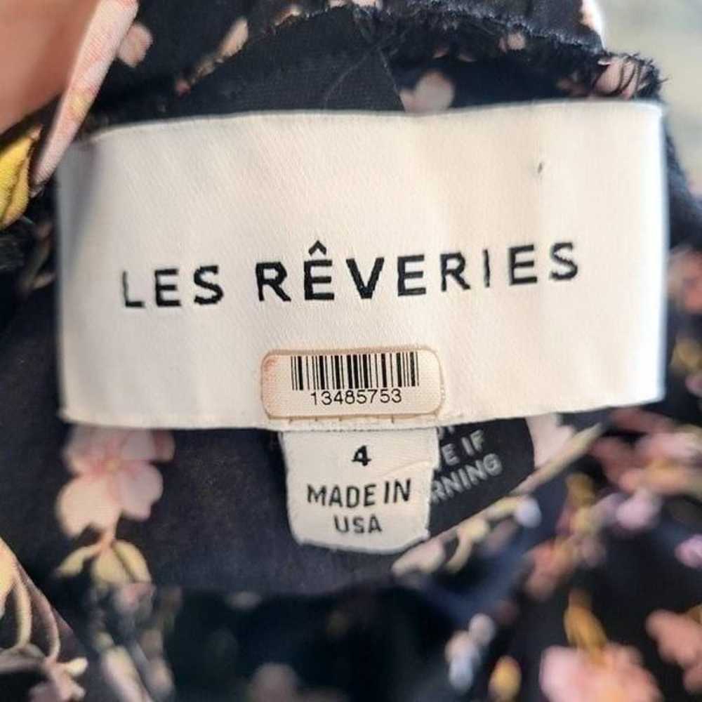 Les Reveries Women's Black & Pink Floral Silk Ope… - image 11