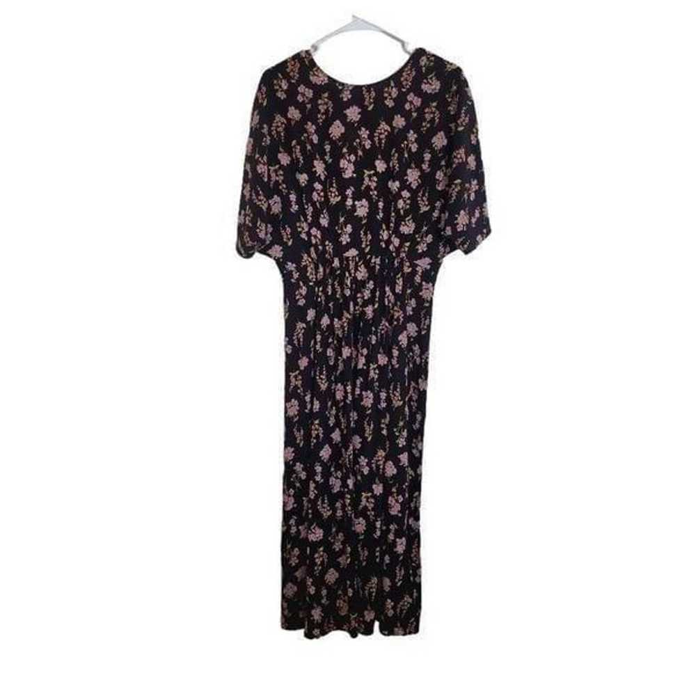 Les Reveries Women's Black & Pink Floral Silk Ope… - image 3