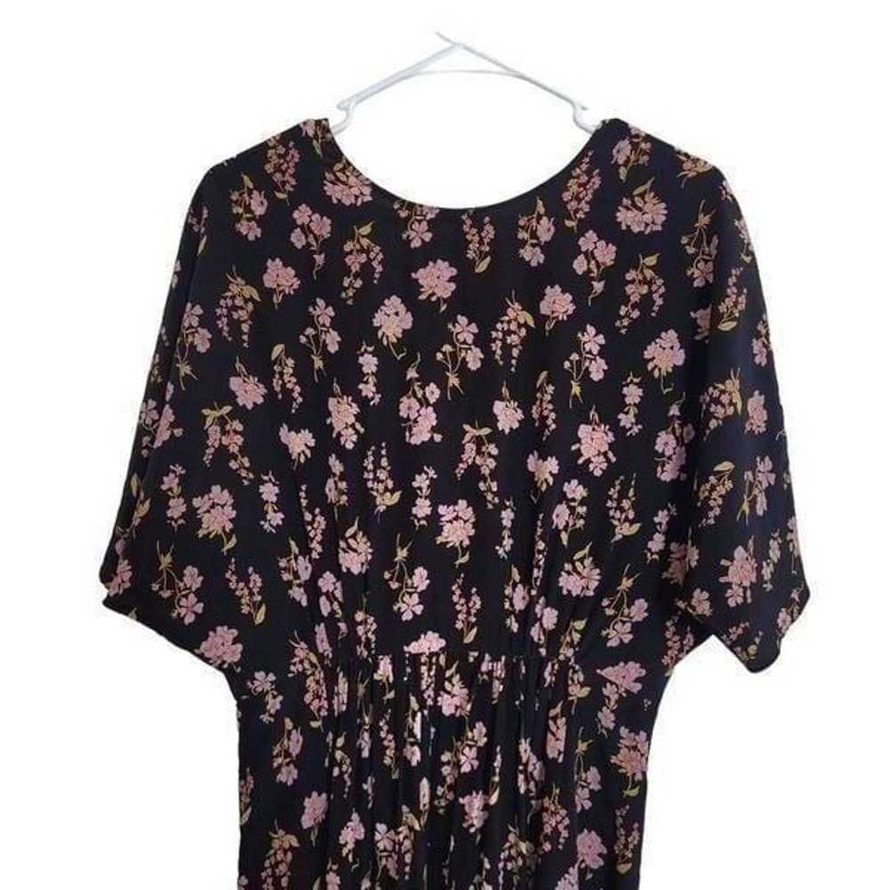 Les Reveries Women's Black & Pink Floral Silk Ope… - image 4