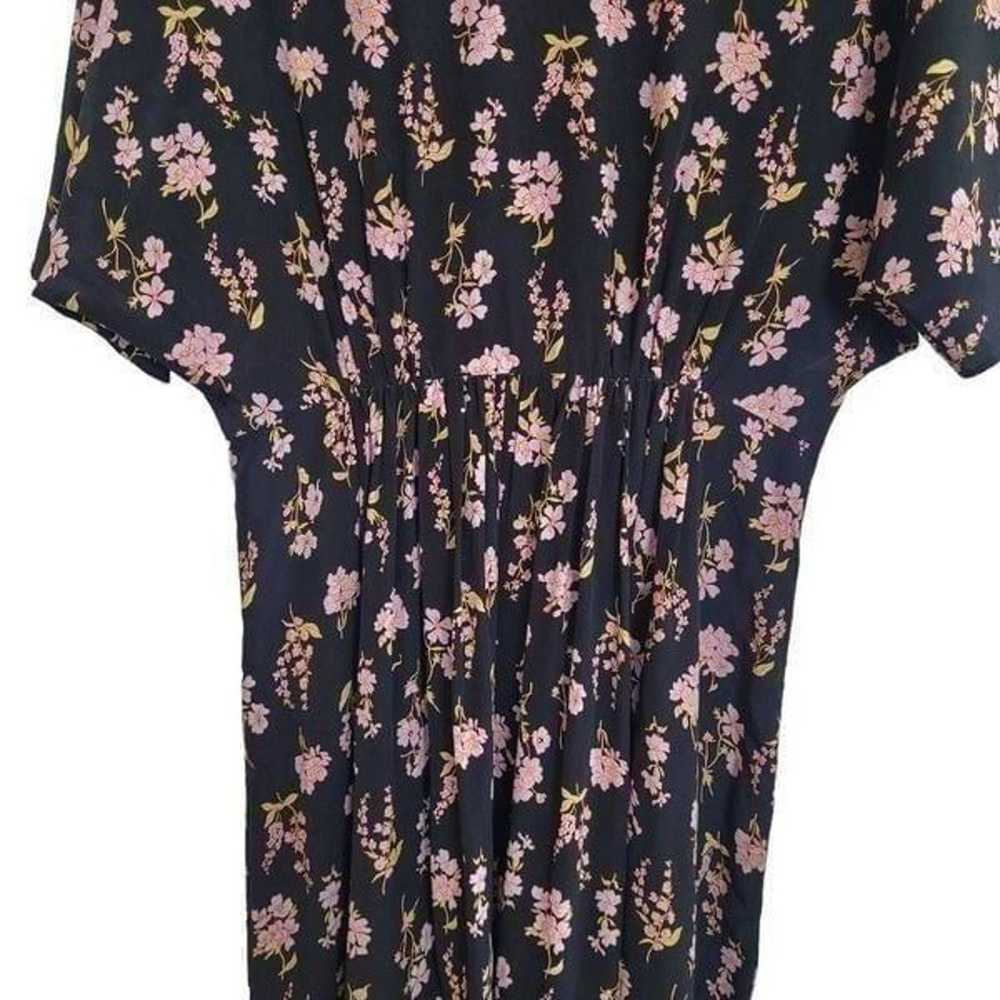 Les Reveries Women's Black & Pink Floral Silk Ope… - image 5