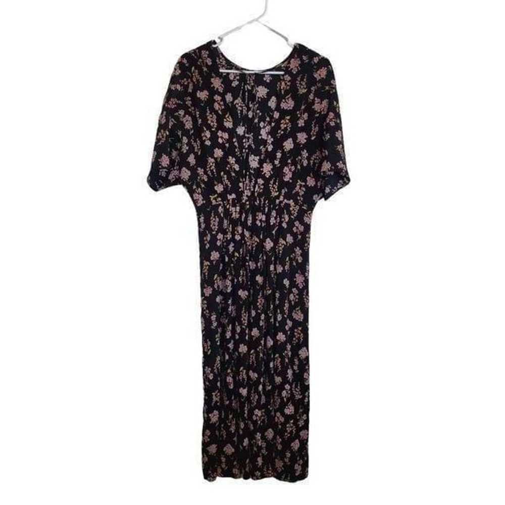 Les Reveries Women's Black & Pink Floral Silk Ope… - image 7