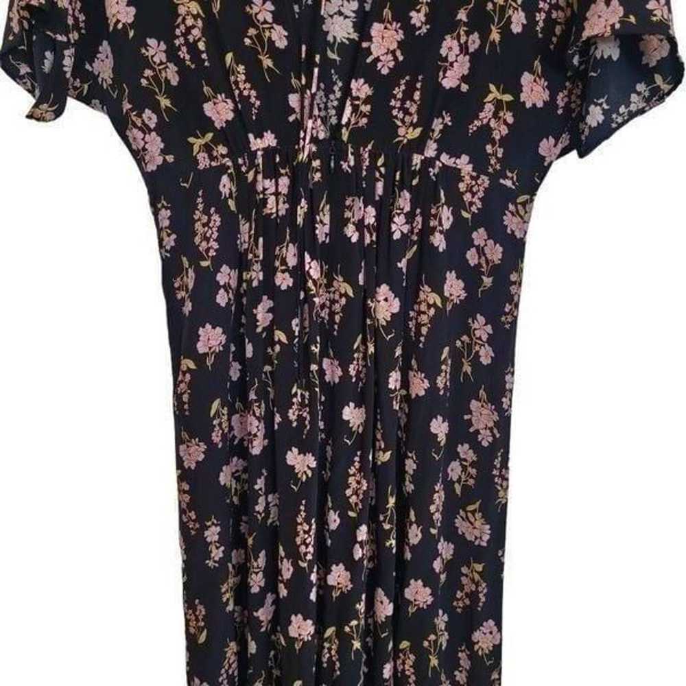 Les Reveries Women's Black & Pink Floral Silk Ope… - image 9