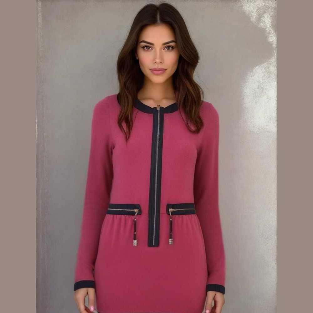 Elisabetta Franchi Pink/Navy Contrast Long Sleeve… - image 1