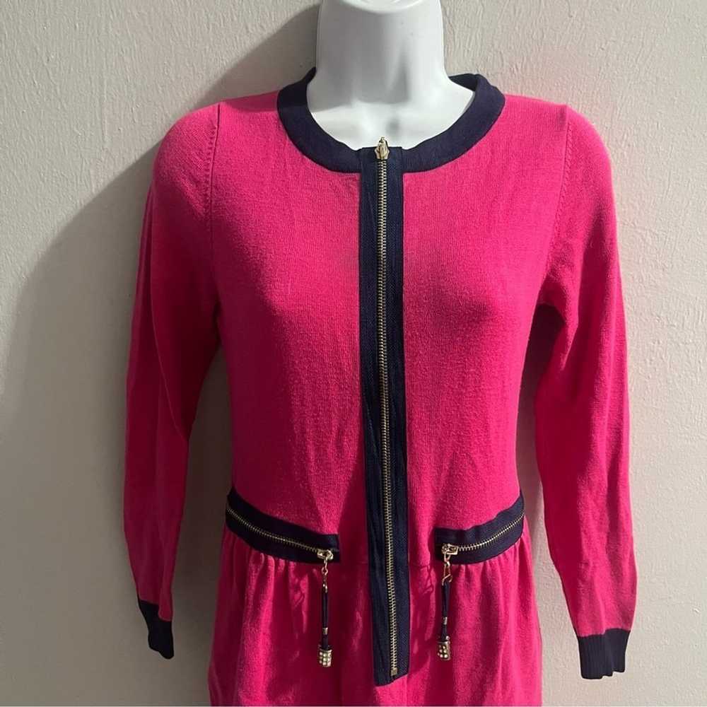 Elisabetta Franchi Pink/Navy Contrast Long Sleeve… - image 3