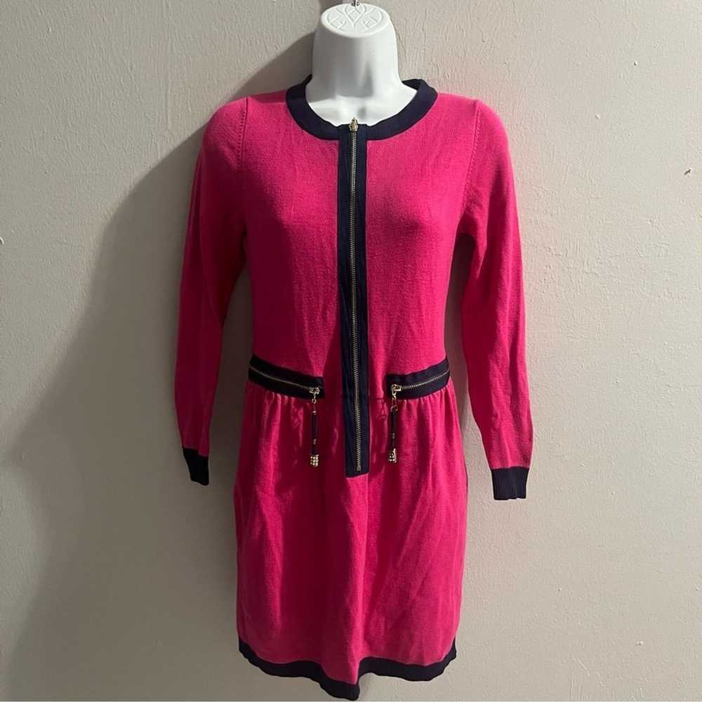 Elisabetta Franchi Pink/Navy Contrast Long Sleeve… - image 8