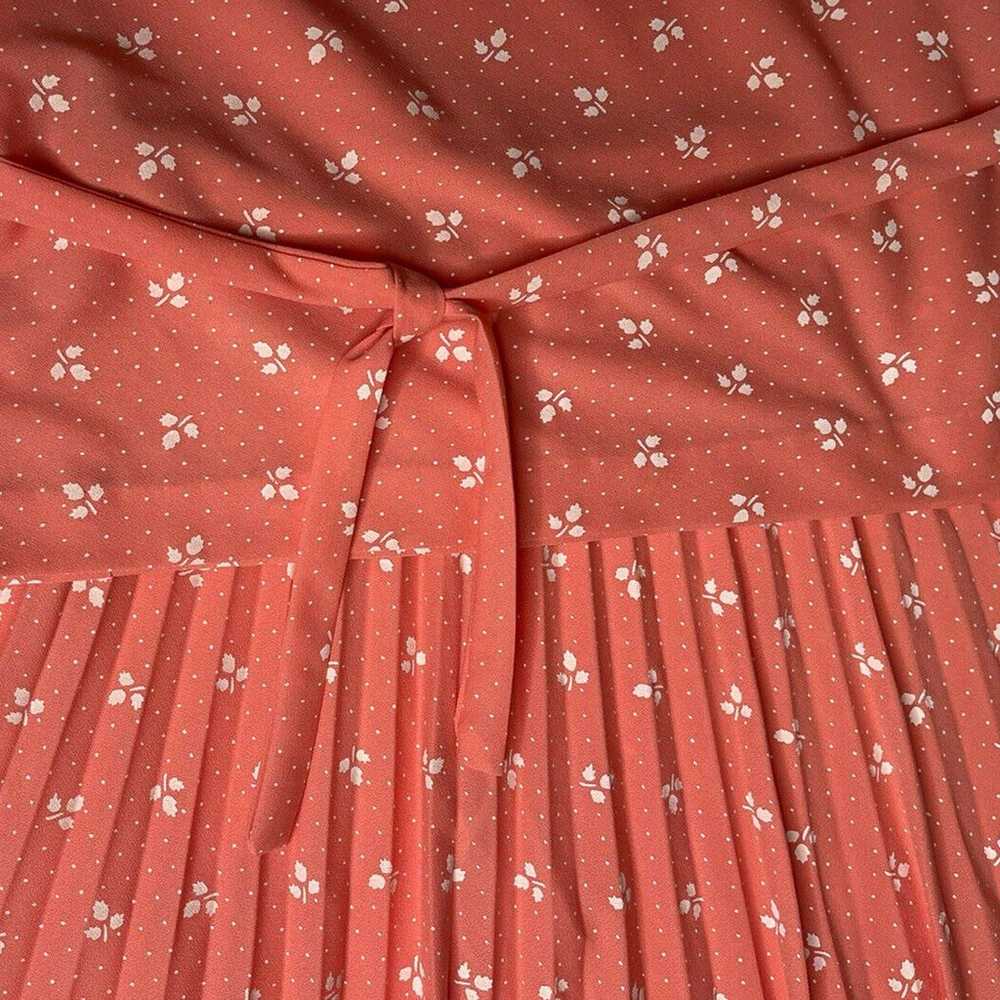 Vintage Marty Gutmacher Peach Polka Dot Floral Pl… - image 10