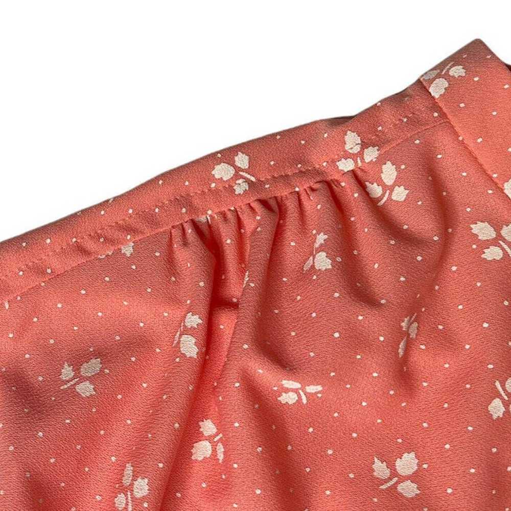 Vintage Marty Gutmacher Peach Polka Dot Floral Pl… - image 5