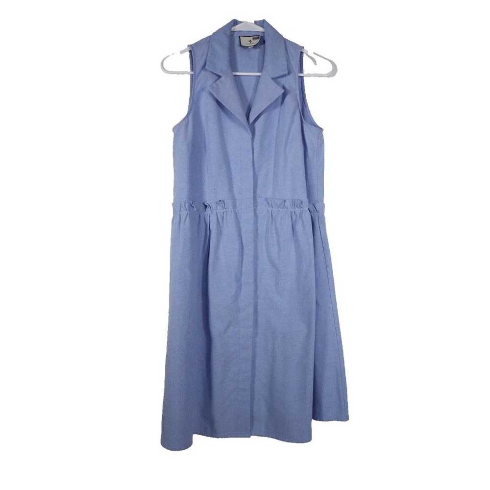 Tuckernuck Dress Womens Small Oxford Blue Sleevel… - image 2