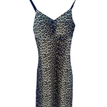 Vintage Y2K Guess Leopard Print Slip Dress Corset… - image 1