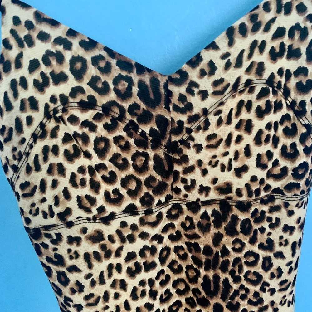 Vintage Y2K Guess Leopard Print Slip Dress Corset… - image 4