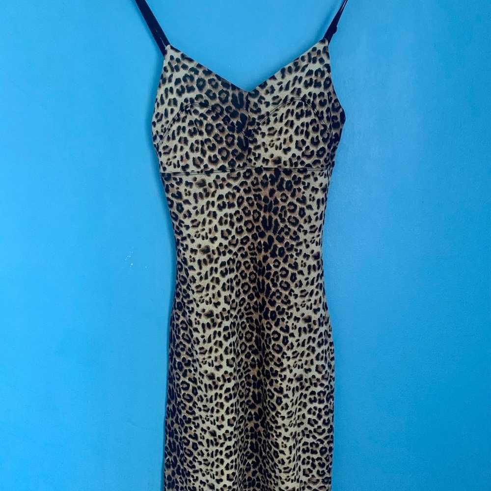 Vintage Y2K Guess Leopard Print Slip Dress Corset… - image 6