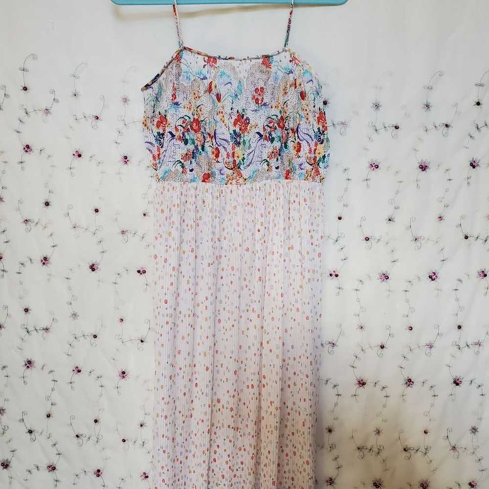 Vintage 70s Pleated Floral Chiffon Dress - image 11