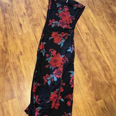 Free People Carmel Floral Maxi Dress Midnight Comb