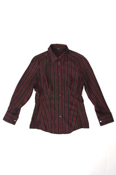 Gucci Silk Pinstriped Logo Shirt