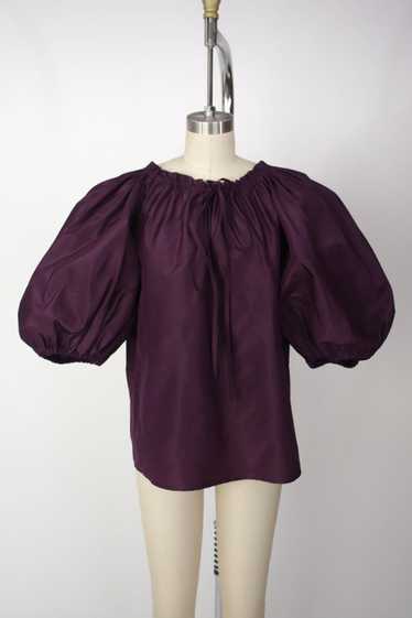 1980s Saint Laurent Rive Gauche Taffeta Top