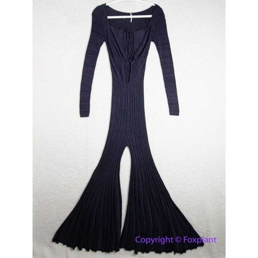 NEW Free People Lady Luck Jumpsuit knit wide leg … - image 1