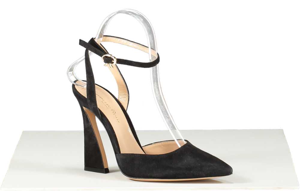 Gianvito Rossi Aura Suede Ankle-strap Pumps In Bl… - image 2