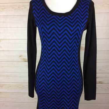 Xhilaration Women's black & blue chevron striped … - image 1