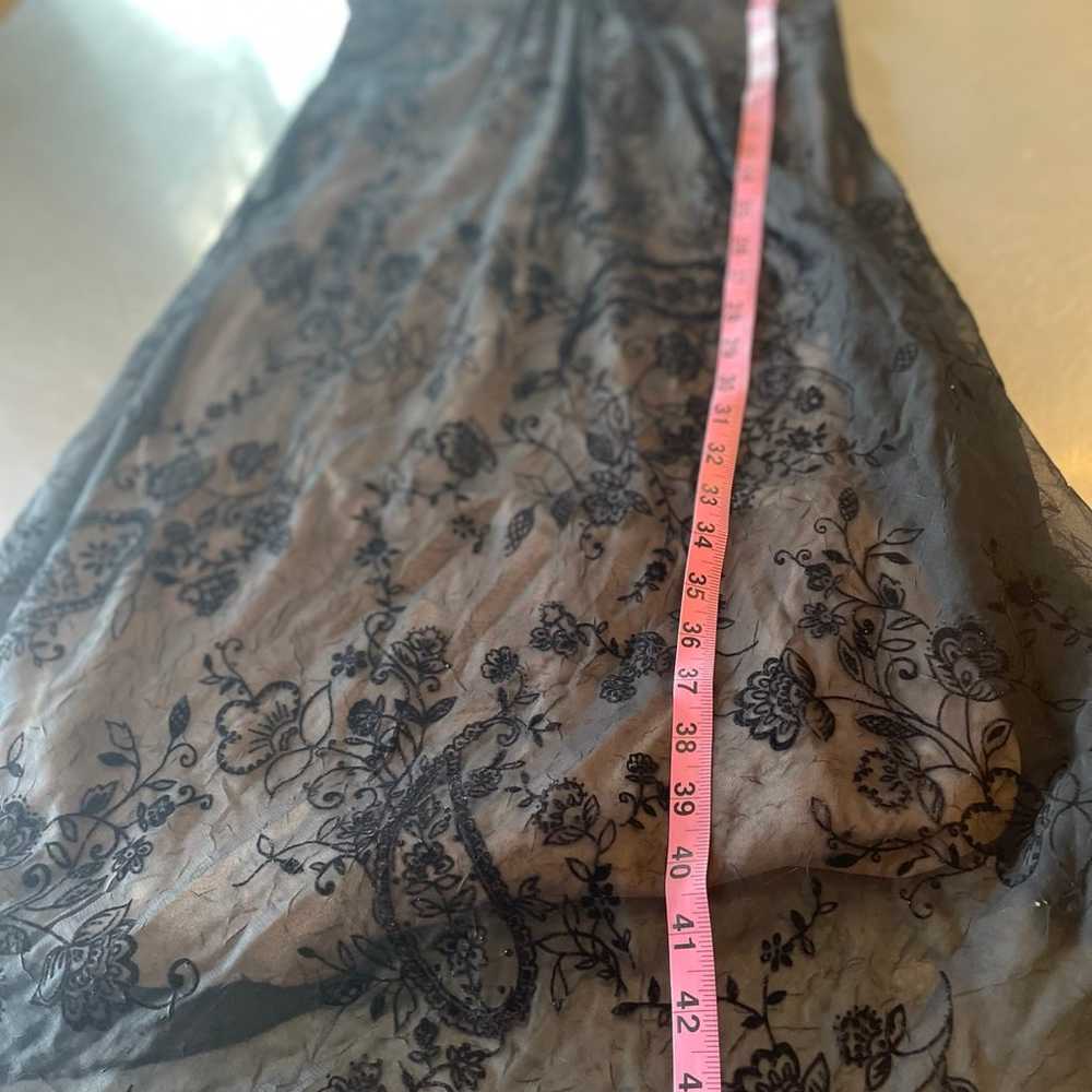 CDC Size 10 Black Sheer Lace Black Cocktail Dress - image 5