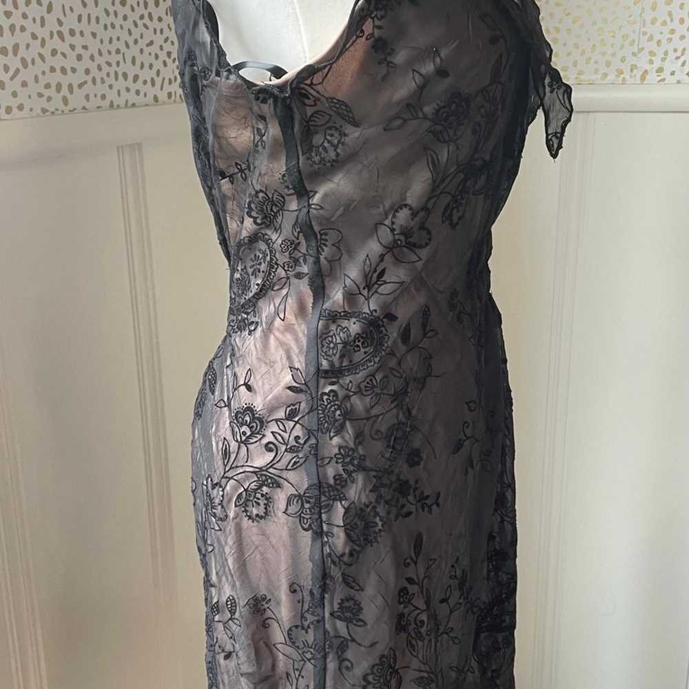 CDC Size 10 Black Sheer Lace Black Cocktail Dress - image 6