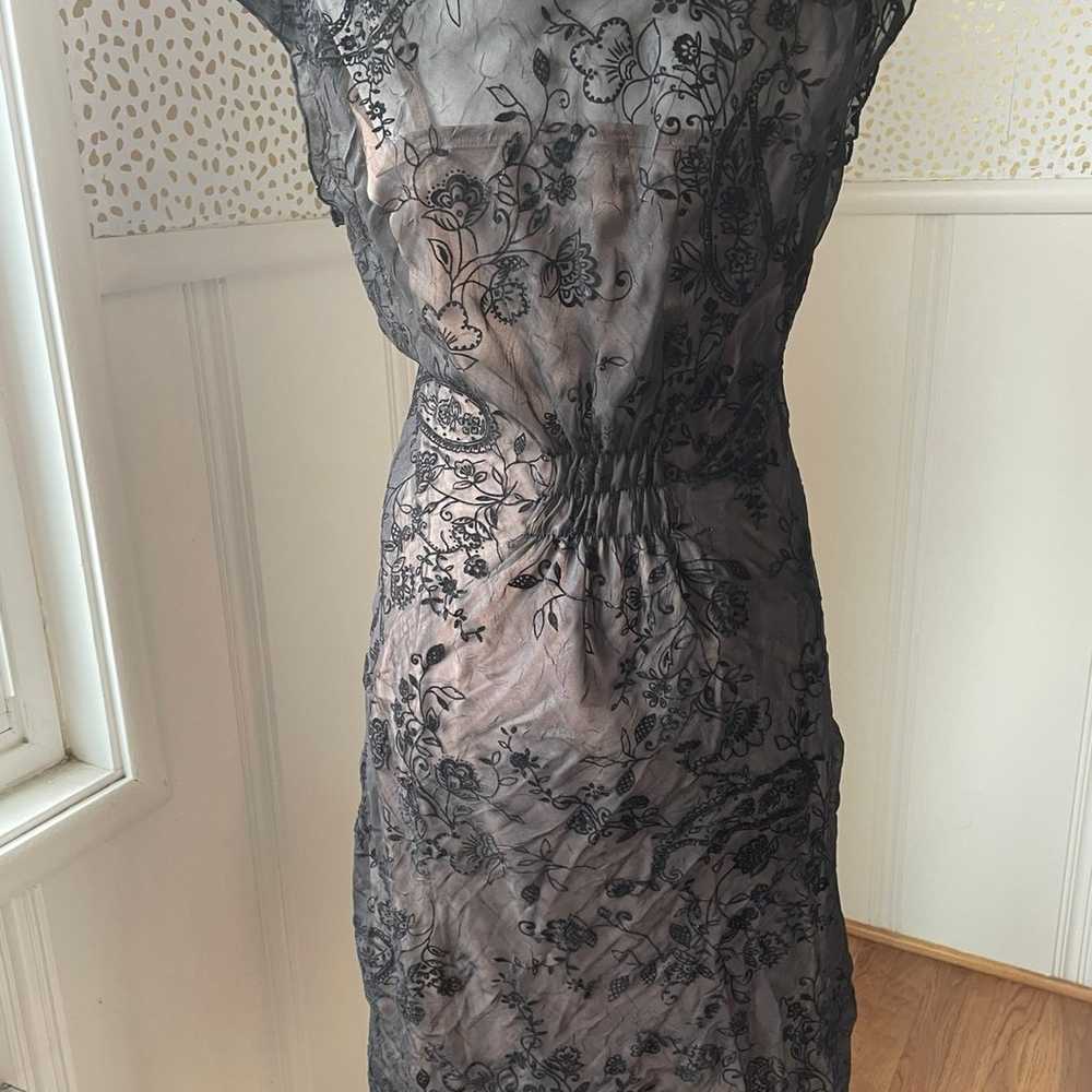 CDC Size 10 Black Sheer Lace Black Cocktail Dress - image 7