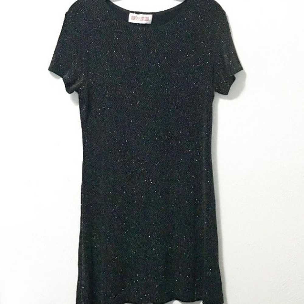 Maggy London Vintage Sparkly Black Dress - image 1