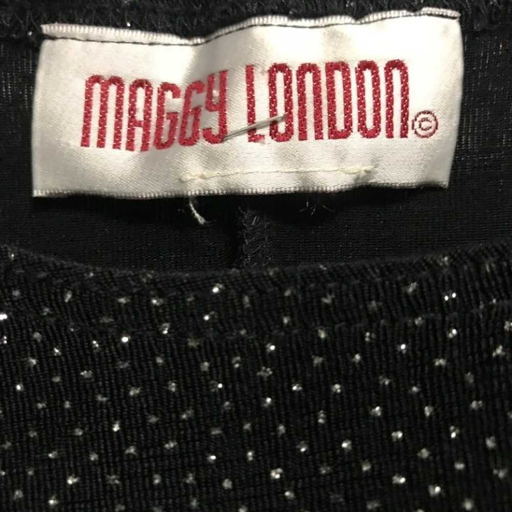 Maggy London Vintage Sparkly Black Dress - image 6