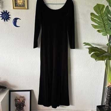 Night way collections size 8 black velvet Long Dr… - image 1