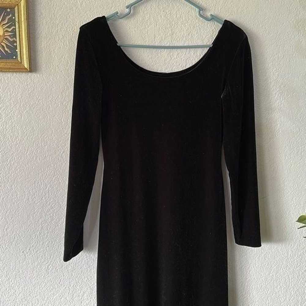 Night way collections size 8 black velvet Long Dr… - image 2