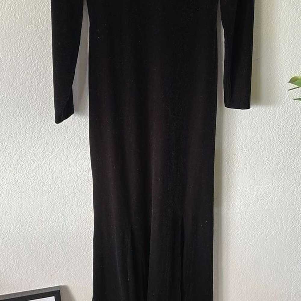 Night way collections size 8 black velvet Long Dr… - image 3