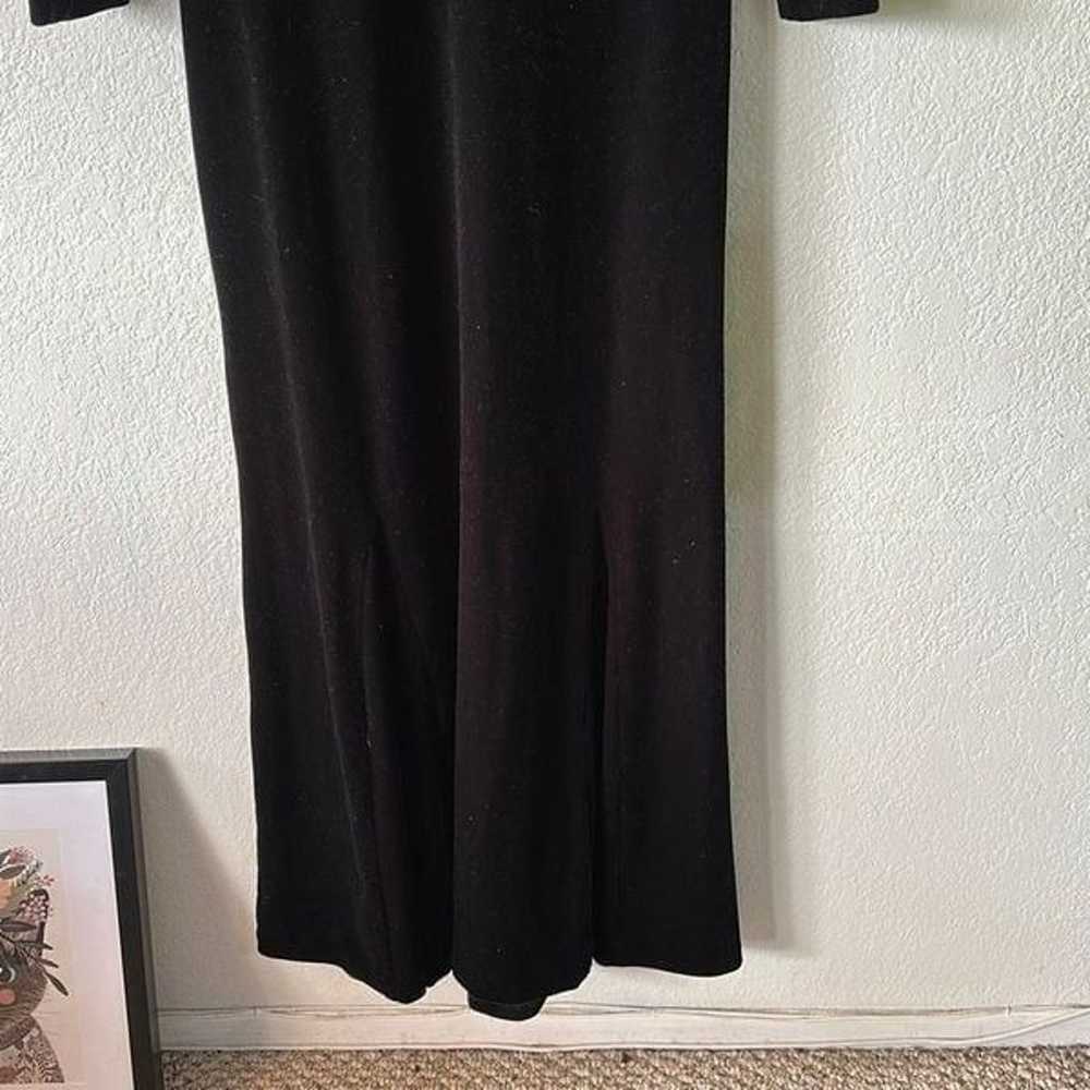 Night way collections size 8 black velvet Long Dr… - image 4