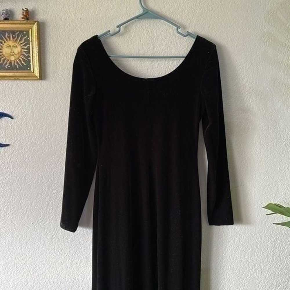 Night way collections size 8 black velvet Long Dr… - image 6