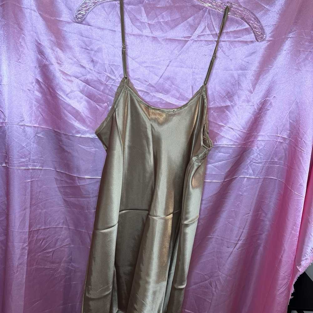 Vintage 90s Y2K metallic Bronze Champagne Gold sa… - image 6