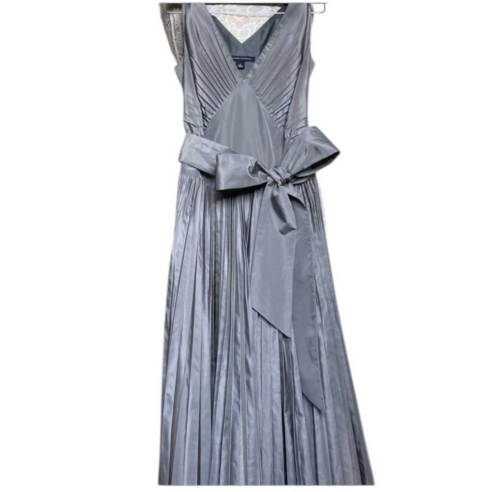 Banana republic Grey Silk Taffeta sleeveless plea… - image 7